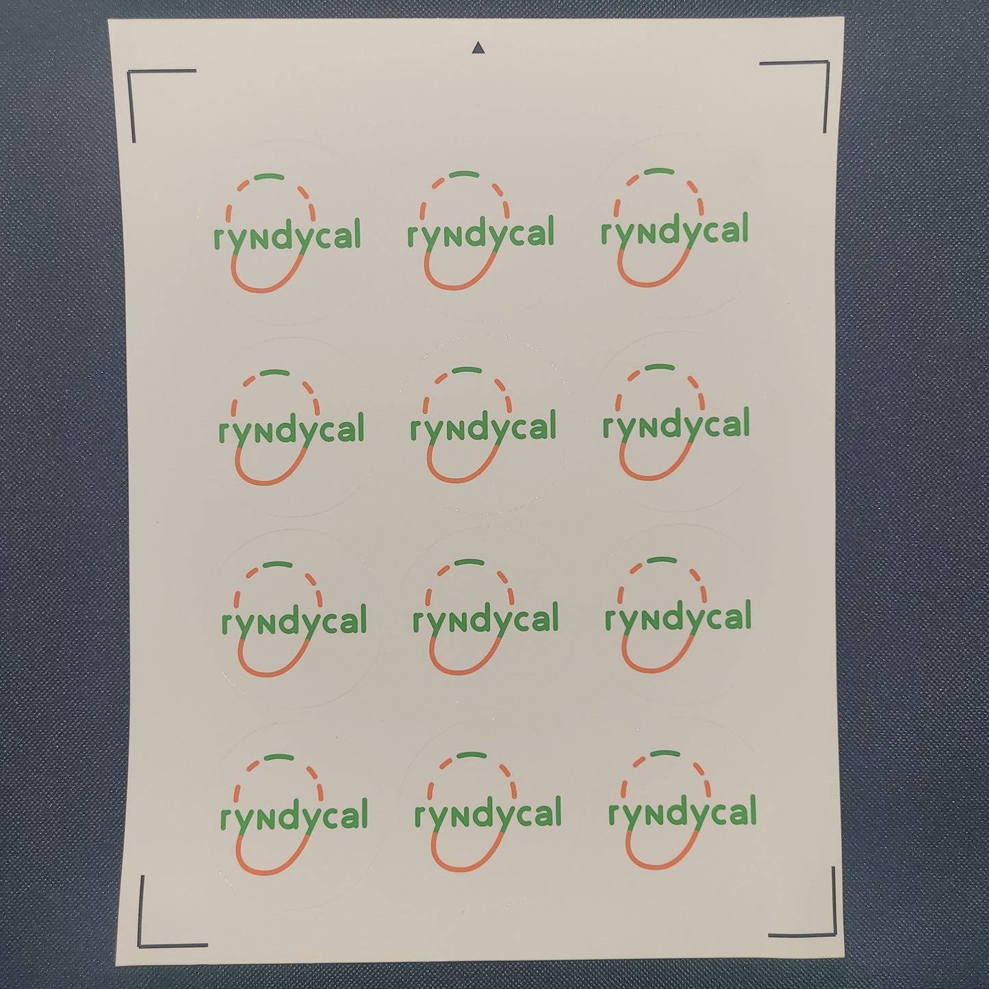 Sheet of Custom Vinyl Matte Stickers