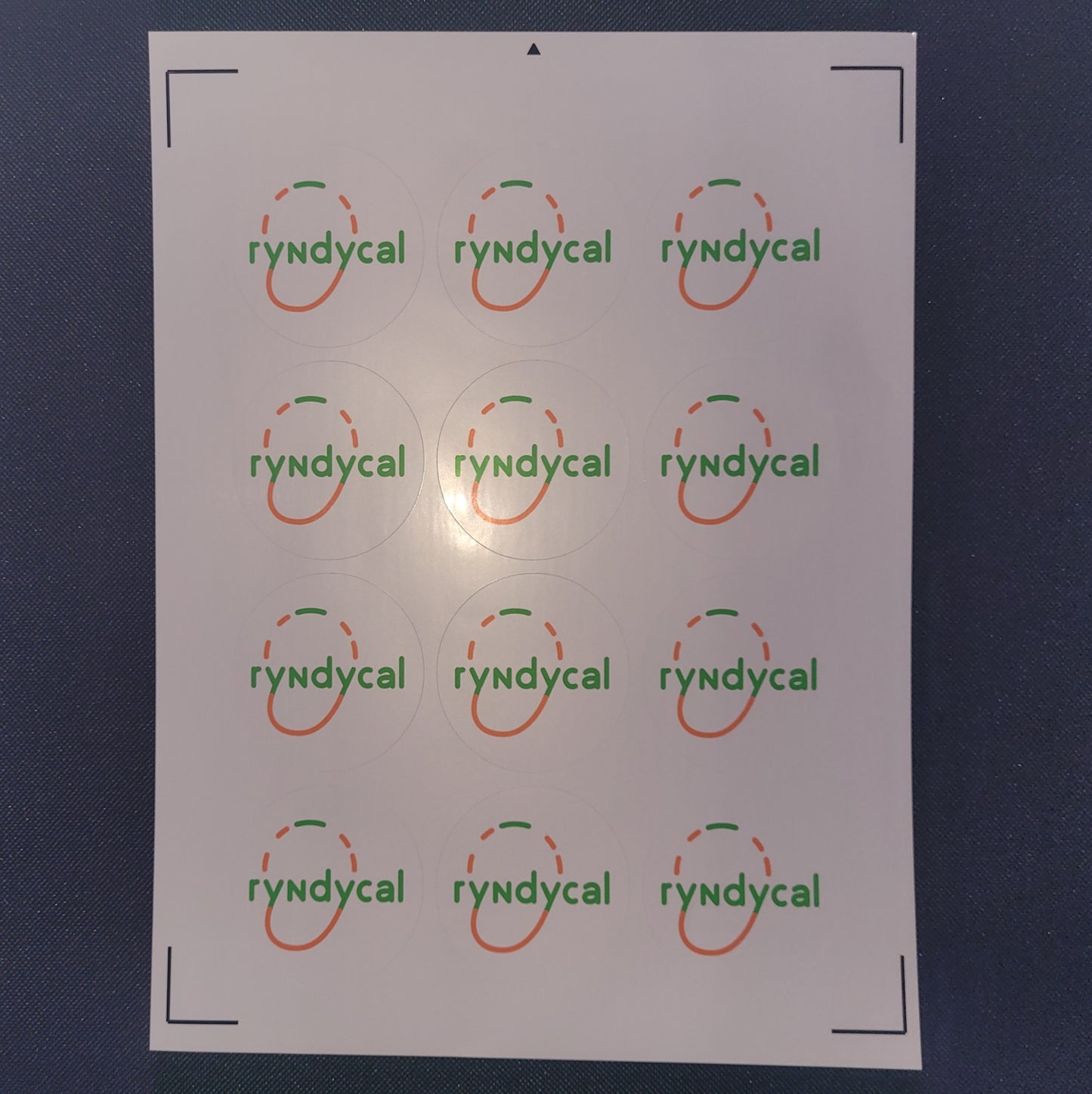 Sheet of Custom Vinyl Gloss Stickers