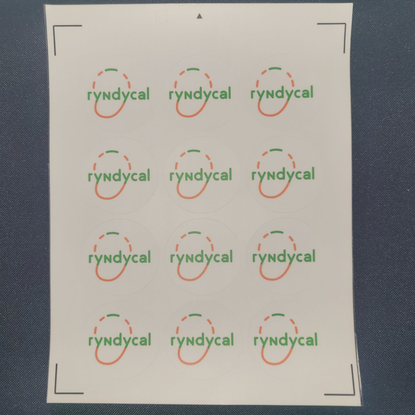 Sheet of Custom Vinyl Matte Stickers