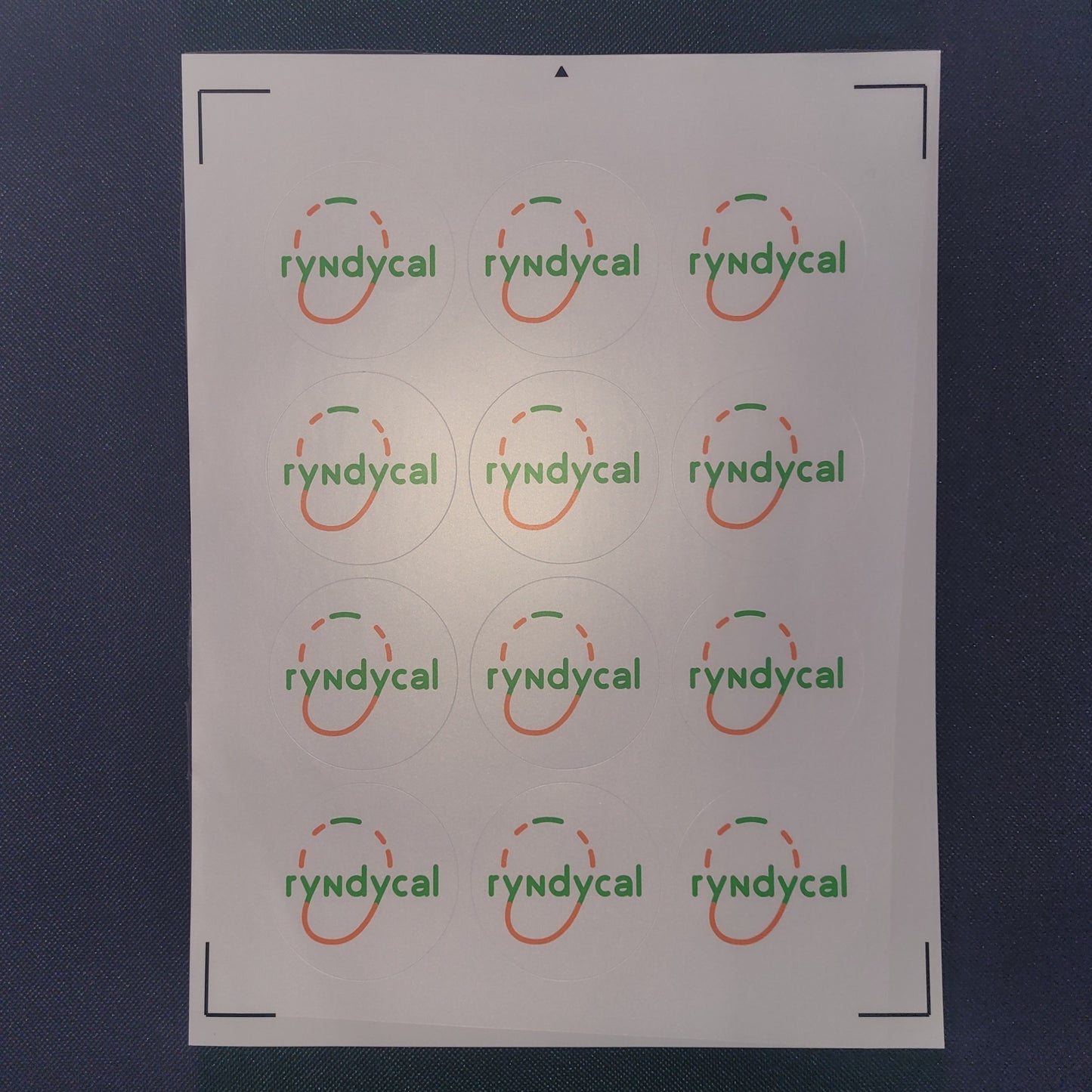 Sheet of Custom Vinyl Gloss Stickers