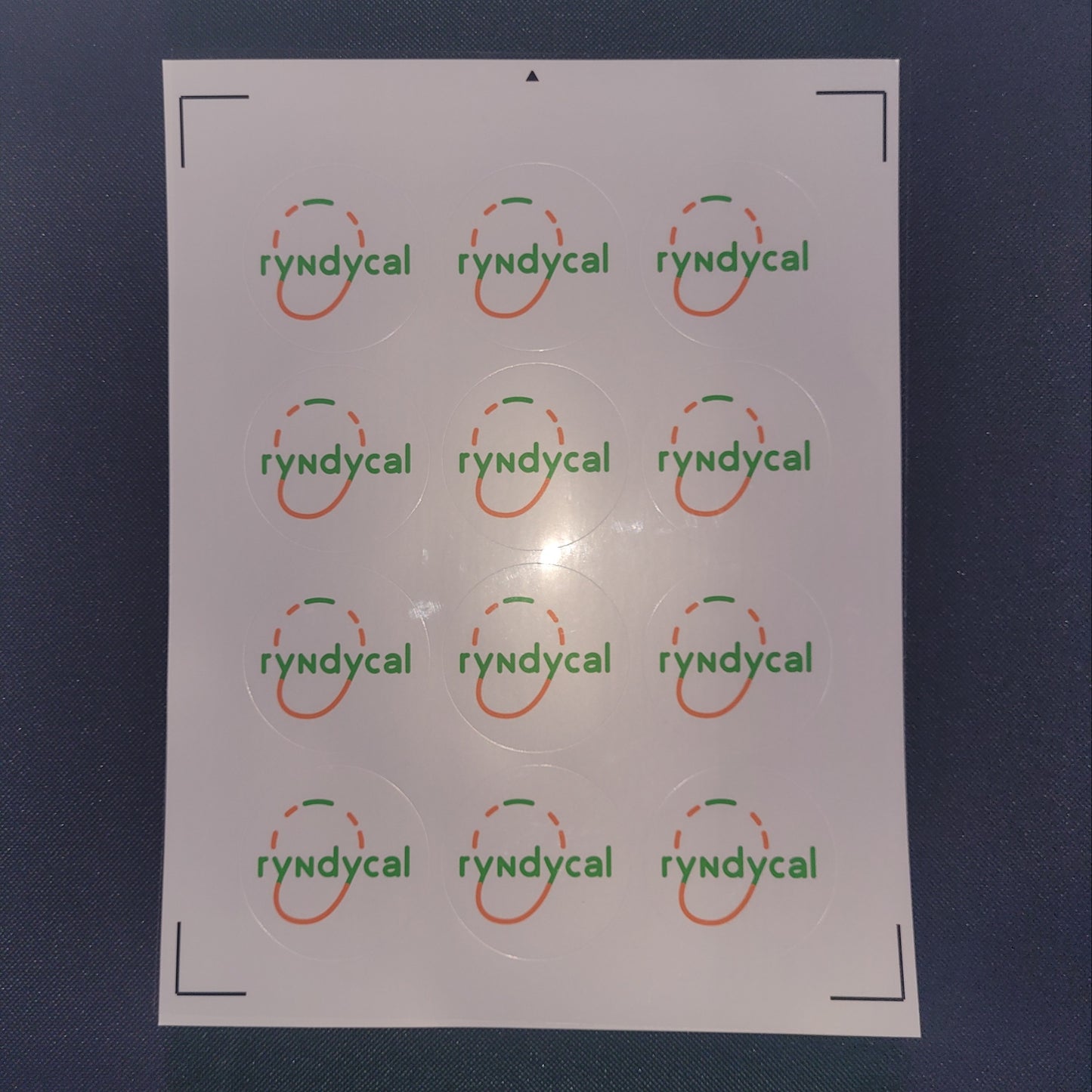 Sheet of Custom Vinyl Gloss Stickers